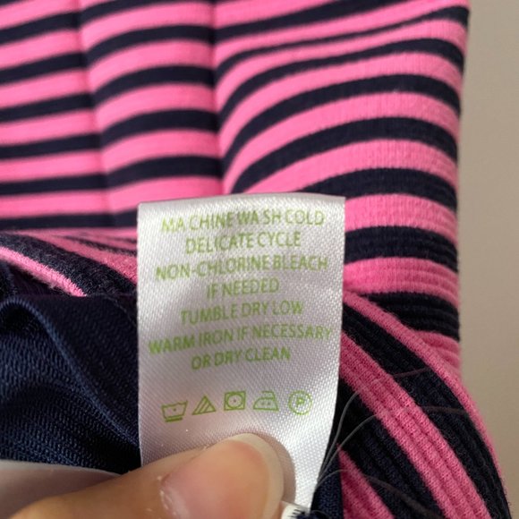 Lilly Pulitzer Brielle fit & flare dress Hotty Pink Ottoman Stripe - Picture 11 of 14